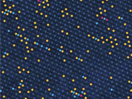Dots on a dark background